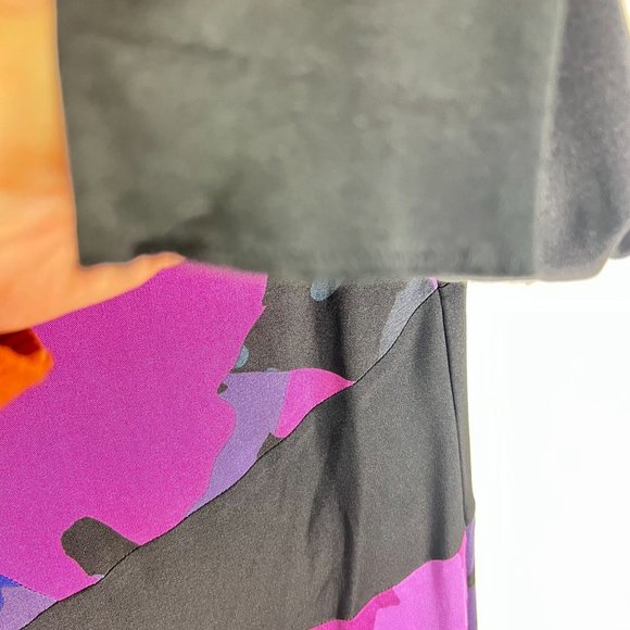 Tibi Sheath Mini Dress Black/Purple Boat Neck S - Picture 7 of 9